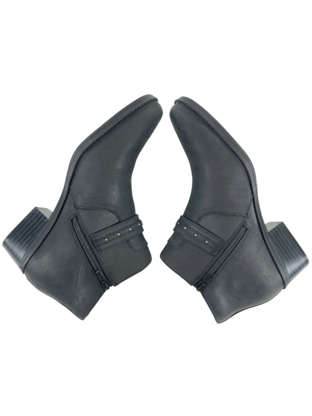 Clarks Danyelle Wish Ankle Boots Block Heel & Zip Closure Women's Sz 8.5 M NEW - Picture 4 of 10